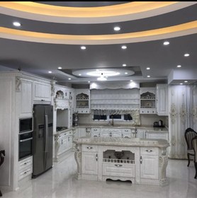 تصویر کابینت ممبران پر کار با گل و جزیره وستون کد P137 