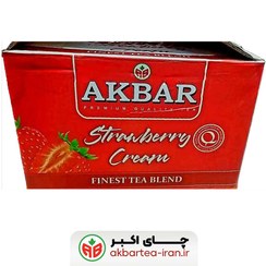 تصویر چای سیاه ممتاز توت فرنگی اکبر(کارتن 5 کیلوگرم) 