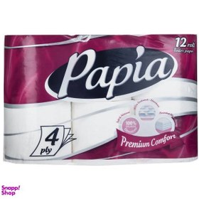 تصویر دستمال توالت پاپیا (Papia) مدل Premium Comfort بسته 12 عددی 