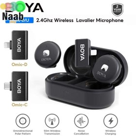 تصویر میکروفون یقه ای بی سیم بویا مدل Omic U رابط Type-C BOYA Omic-U Wireless Microphone