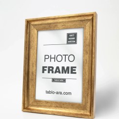 تصویر قاب عکس 3 سانت کلاسیک طلایی 