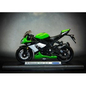 تصویر موتور سنگین کاوازاکی نینجا ZX-10R ویلی 1:18 - سبز Kawasaki Ninja ZX-10R