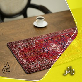 تصویر رانر مخمل لمینت دار لیزری ایران خاتون در ابعاد (۱۳۰ در ۴۰ ) کد ۲۰ 