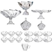 تصویر سرویس پذیرایی 25 پارچه ساکورا مدل الینور - بی رنگ شفاف 