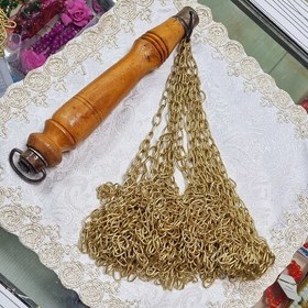 تصویر زنجیر عزاداری برنجی اصل بزرگسال(دونه ریز عدسی) یک عددی 