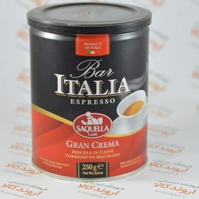 تصویر پودر قهوه ITALIA قوطی 250 گرم SAQUELLA مدل GRAN CREMA Saquella Caffe Bar Italia Gran Crema 250gr