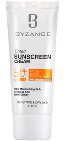 تصویر کرم ضد آفتاب +SPF50 بیزانس برنز شماره 40 مناسب پوست خشک و حساس 40 میلی لیتر 