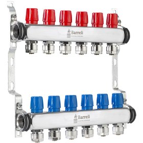 تصویر Barli Warmhaus Stainless Steel Manifold for Underfloor Heating with Flow Meters (Supply and Return) 