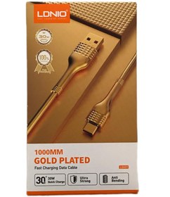 تصویر کابل شارژ LDNIO Gold Plated 1000mm LDNIO Gold Plated 1000mm Charging Cable