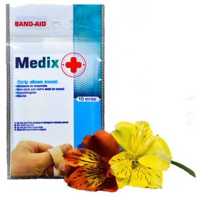 تصویر چسب زخم بسته 10 عددی مدیکس medix