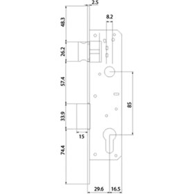 تصویر قفل درب چوبی پرستو مدل 4.5 سوئیچی Parastoo-Lock-4.5-Switchi