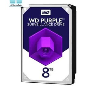 تصویر هارد دیسک اینترنال وسترن دیجیتال سری بنفش مدل Purple ظرفیت 8 ترابایت استوک Western Digital Purple Internal Hard Disk 8TB Stock