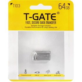 تصویر فلش مموری تی گیت مدل T103 ظرفیت 64 گیگابایت FLASH T-GATE T103 64GB