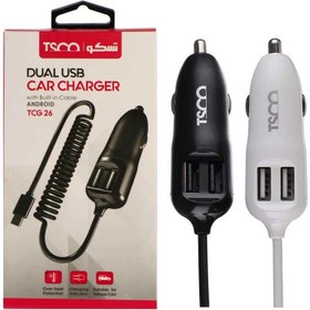 تصویر شارژر فندکی تسکو مدل TCG 26 TSCO TCG 26 Car Charger
