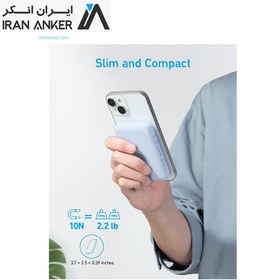 تصویر پاوربانک و شارژر بی‌سیم انکر مدل MagGo 321 A1616 ظرفیت 5000mAh ا Anker MagGo 321 A1616 5000mAh Magnetic Battery Wireless PowerBank Anker MagGo 321 A1616 5000mAh Magnetic Battery Wireless PowerBank