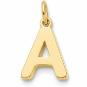 تصویر پلاک طلا ۱۸ عیار طرح حرف A 