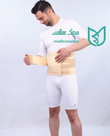 تصویر شکم بند تمام کش پلدار با کش ساپورت آدور Ador Adjustable Elastic Abdominal Support