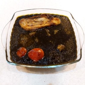 تصویر خورشت قرمه سبزی (با گوجه و بادمجان سرخ شده) 