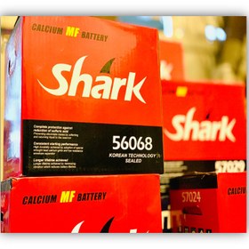 تصویر باتری خودرو شارک ۶۰ آمپر اتوماتیک پایه بلند 