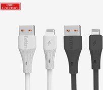 تصویر کابل شارژ سلیکونی usb به ایفون (لایتنینگ) ارلدام EC-185i 