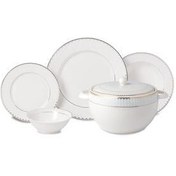 تصویر سرویس غذاخوری 8369 مجموعه پرلا آبی 12 نفر 60 قطعه شام ​​دور KORKMAZ 