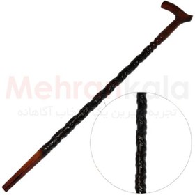 تصویر عصای پیاده روی چوبی مدل Kinky Kinky Cane walking wooden Crutches