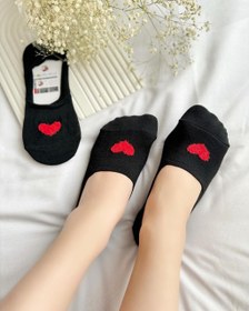 تصویر پاپوش مشکی قلبی socks