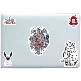 تصویر استیکر لپ تاپ و موبایل استیکریا طرح سریالی گیم اف ترونز کد ImdbSt5008 مجموعه 17 عددی 