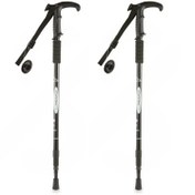 تصویر عصای کوهنوردی آل نیکو مدل Treking555Aبسته دو عددی - مشکی 