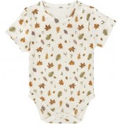 تصویر بادی نوزادی آستین کوتاه اچ اند ام طرح برگ پاییز 