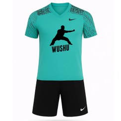 تصویر ست تیشرت و شورت طرح ووشو رنگ سبز بنتون کد 364 