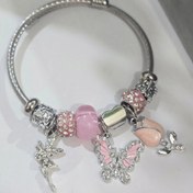 تصویر دستبند پاندورا طرح رز 