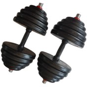 تصویر دمبل متغیر 30 کیلوگرم Solid Steel رستم 