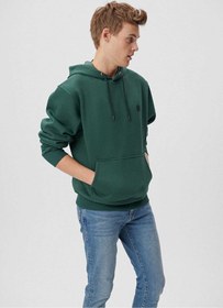 تصویر هودی مردانه آبی ماوی Kapüşonlu Mavi Sweatshirt