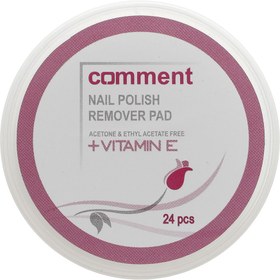 تصویر پد لاک پاک کن کد 002 بسته 24عددی کامنت Comment Nail Polish Remover Pad 24Pcs