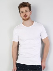 تصویر تی شرت آستین کوتاه سفید مردانه کولینز کد:CL1042915 