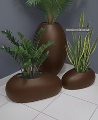 تصویر گلدان کنار سالنی ست هناس - کشیده بزرگ / نسکافه ای 