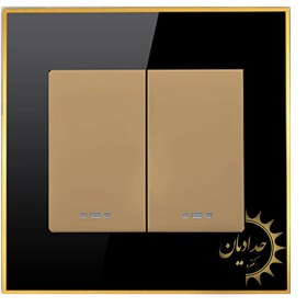 تصویر کلید و پریز آسیا مدل نگین مشکی 