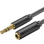تصویر کابل افزایش طول AUX یوگرین 1 متری Ugreen 3.5mm jack AV124 10782 Ugreen 3.5mm jack Audio Extension AUX Cable 1M - AV124-10782