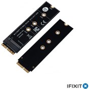 تصویر مبدل هارد مک بوک ایر و پرو SSD NVME M2 به PCI-e مدل A1466 – A1502 – A1398 سال 2013 – 2017 