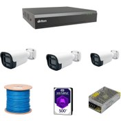 تصویر دوربین مدار بسته برایتون مدل سه تایی با دید در شب رنگی 