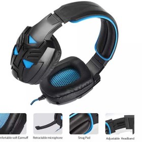 تصویر هدفون گیمینگ آکورن مدل Akorn OK6000 AKORN OK6000 USB Headphone