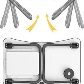 تصویر میز تحریر و لپ تاپ تاشو صادراتی 50 در 70 ارتفاع 32 