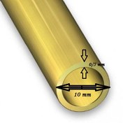 تصویر لوله برنجی 10 میل - 0.5 Brass tube 10 mm