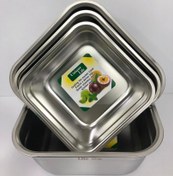 تصویر ست لگن استیل یونیک 