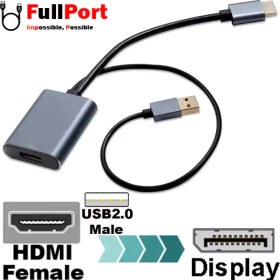 تصویر مبدل HDMI به Display فرانت مدل FN-HDP100 FARANET FN-HDP100 HDMI to Display Converter