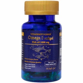 تصویر سافت ژل امگا ۳ ویتافینیتی گلد شهاب درمان ۵۰ عددی 