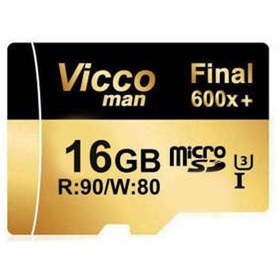 تصویر کارت حافظه microSDHC ویکومن مدل Extra 600X کلاس 10 استاندارد UHS-I U3 سرعت 90MBps ظرفیت 16 گیگابایت ا Vicco Man Final 600X UHS-I U3 Class 10 90MBps microSDHC Card 16GBB Vicco Man Final 600X UHS-I U3 Class 10 90MBps microSDHC Card 16GBB