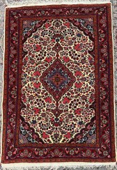 تصویر قالیچه دستبافت طرح سه گل اعلا 