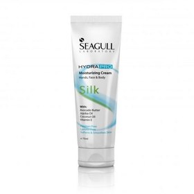 تصویر کرم مرطوب کننده سی گل مدل Silk مناسب دست و صورت و بدن 75 میل Silk Moisturizing Cream For Hands Face & Body 75ml SEAGULL